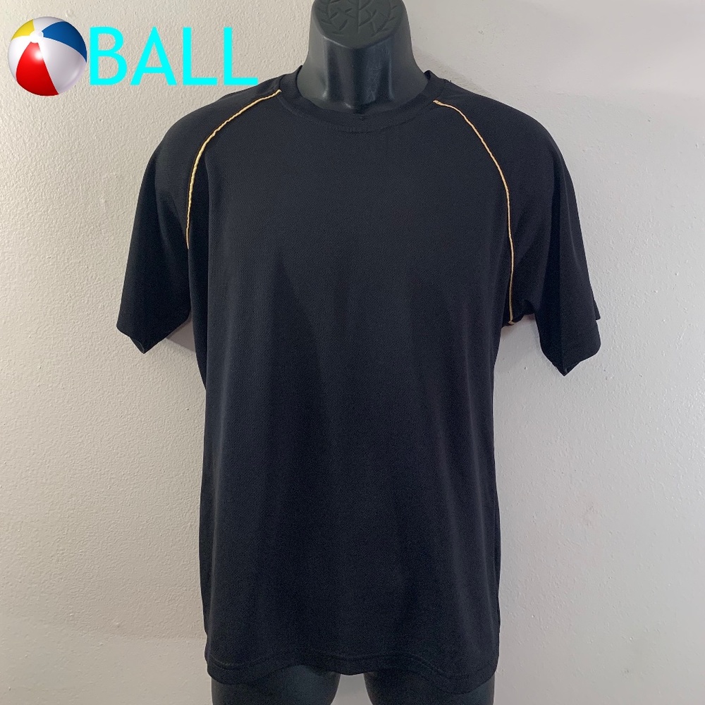 Ball Gold Brocade Trim T Shirt Medium Poly spandex